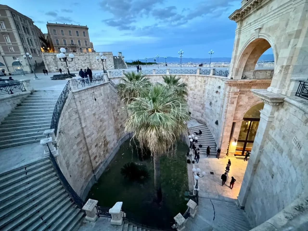 Cagliari, Sardinia view of Bastione di Saint Remy