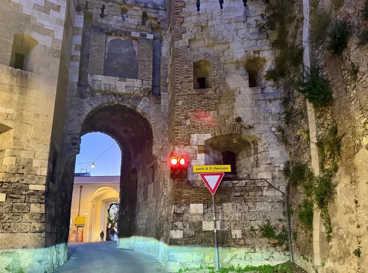 Porta S. Pancrazio, ancient gate, Rome.