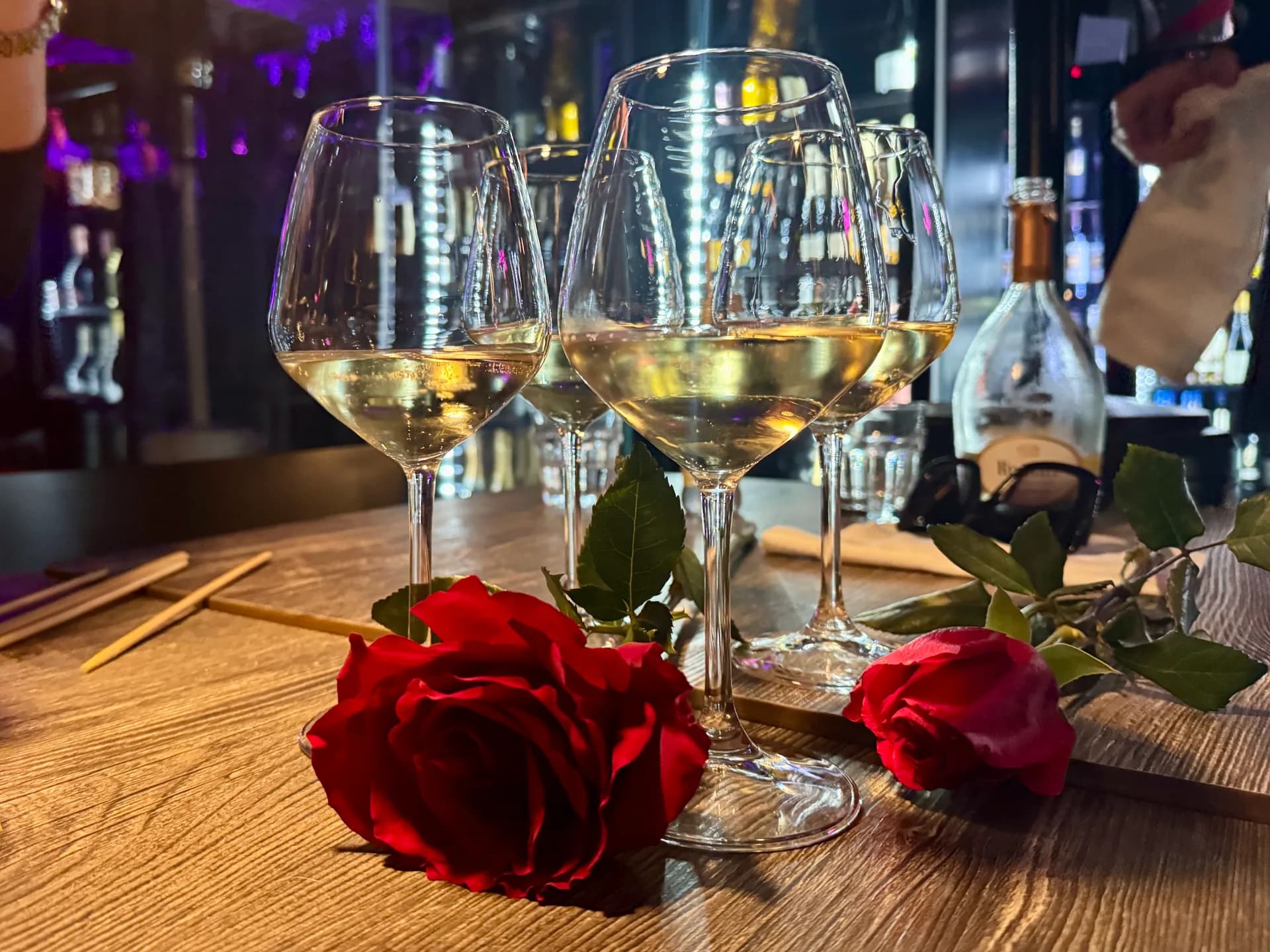 rose and champagne 